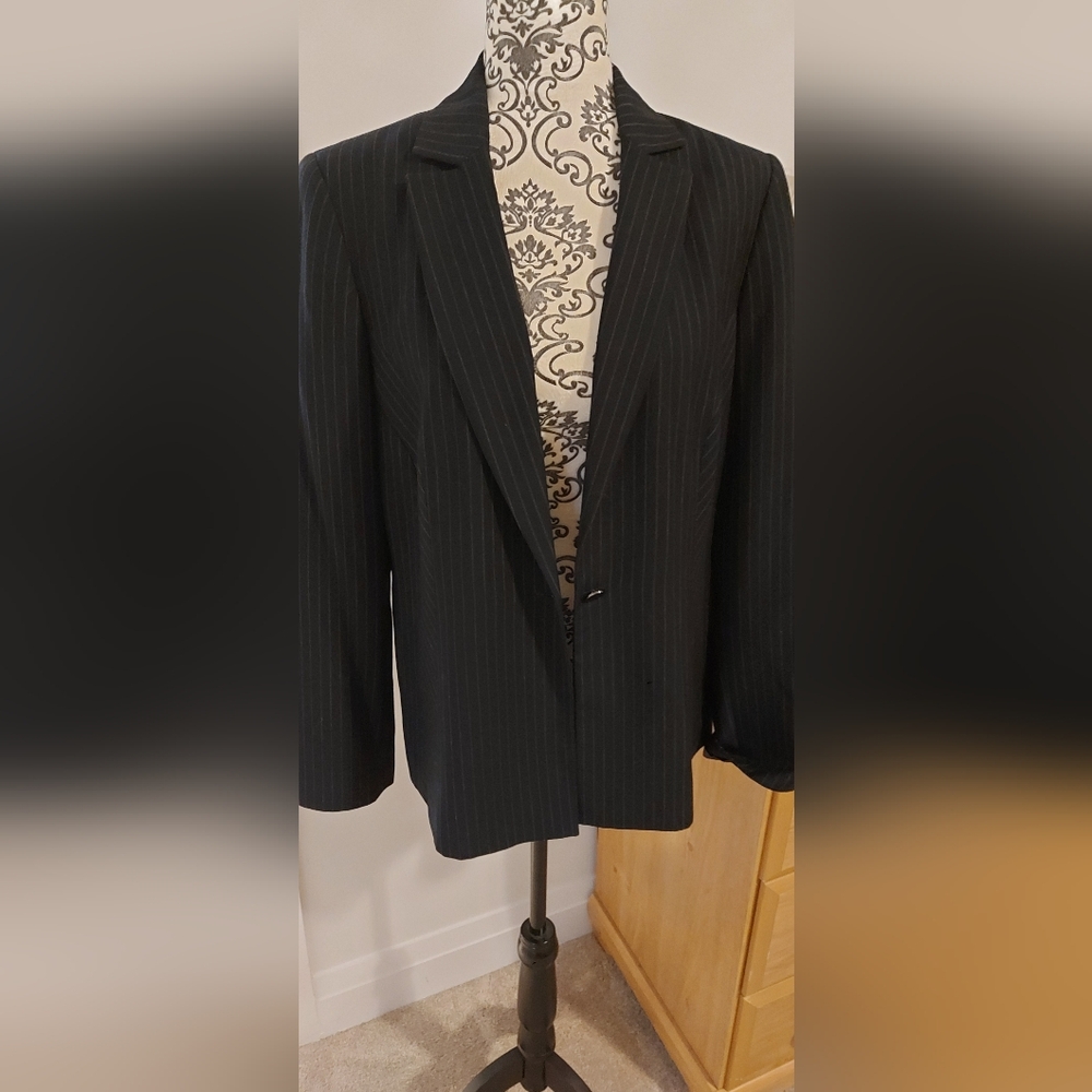 Womens Calvin Klein Pinstripe Blazer
